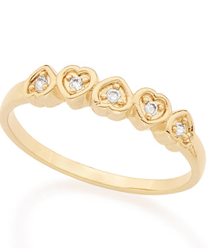 GOLD RING WITH ZIRCONIA
