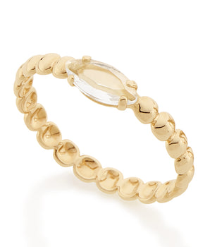 GOLD RING WITH CRYSTAL