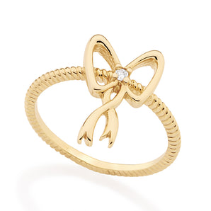 GOLD RING WITH ZIRCONIA