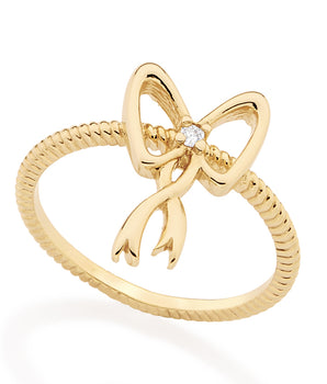 GOLD RING WITH ZIRCONIA