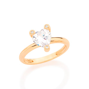 GOLD RING WITH ZIRCONIA