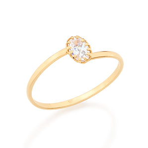 GOLD RING WITH ZIRCONIA