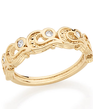 GOLD RING WITH ZIRCONIA