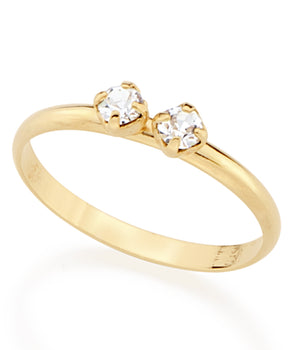 GOLD KID'S RING WITH CRYSTAL