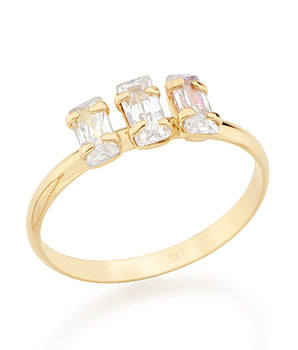 GOLD KID'S RING WITH CRYSTAL