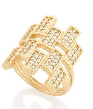 GOLD RING WITH ZIRCONIA