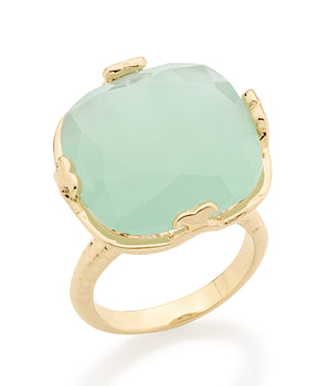 GOLD RING WITH CRYSTAL