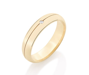 GOLD RING WITH ZIRCONIA