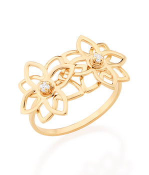 GOLD RING WITH ZIRCONIA