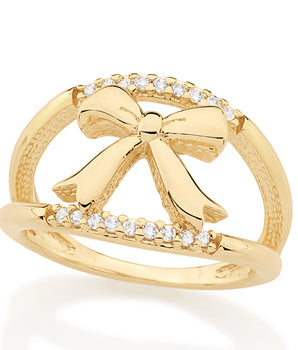 GOLD RING WITH ZIRCONIA
