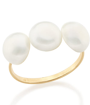 GOLD RING WITH PEARL