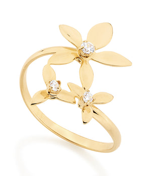 GOLD RING WITH ZIRCONIA