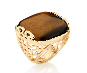 GOLD RING WITH CRYSTAL