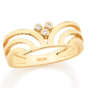 GOLD RING WITH ZIRCONIA