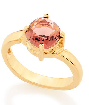 GOLD RING WITH CRYSTAL