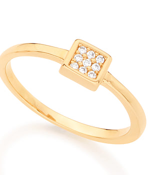 GOLD RING WITH ZIRCONIA
