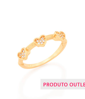 GOLD RING WITH ZIRCONIA