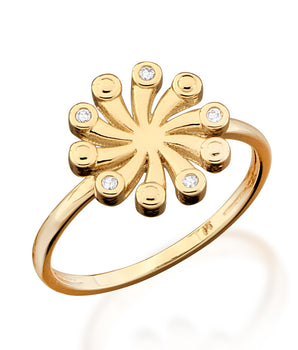GOLD RING WITH ZIRCONIA