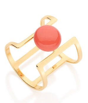 GOLD RING WITH PEARL