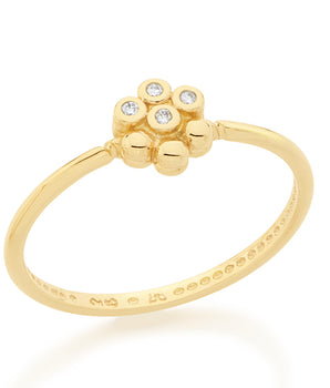 GOLD PLATED RING WITH ZIRCONIA