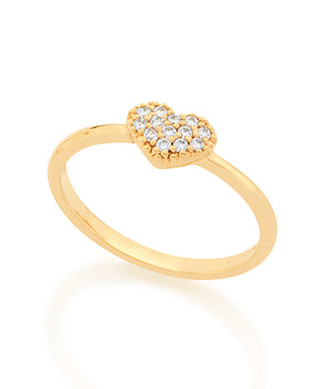 GOLD PLATED RING WITH ZIRCONIA