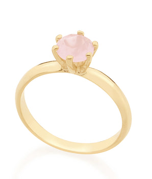 GOLD PLATED RING WITH CRYSTAL