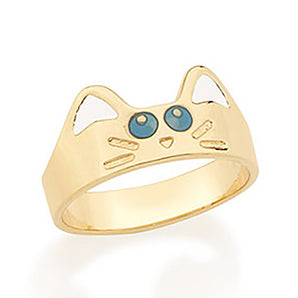 GOLD KIDS RING WITH RESIN APPLICATION.