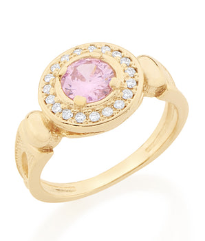 GRADUATION DETAILED RING STUDDED WITH ZIR