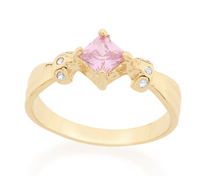 GOLD PLATED RING WITH ZIR