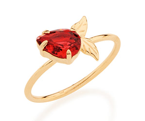 GOLD RING WITH CRISTAL