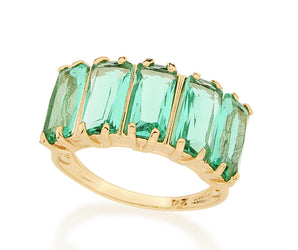 GOLD RING WITH CRYSTAL