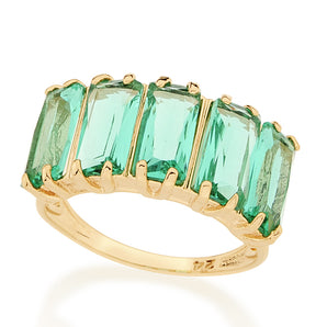 GOLD RING WITH CRYSTAL