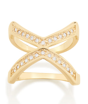 GOLD RING WITH ZIRCONIA
