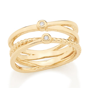 GOLD RING WITH ZIRCONIA