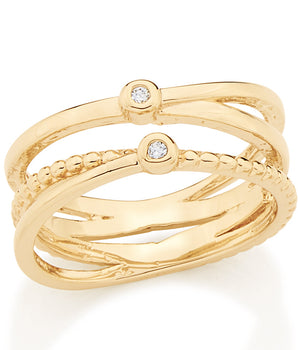 GOLD RING WITH ZIRCONIA