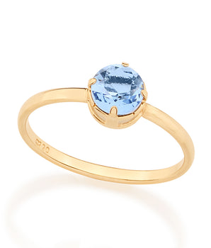GOLD RING WITH CRYSTAL