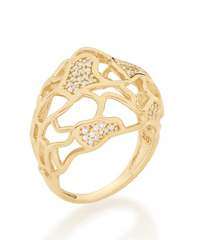 GOLD RING WITH ZIRCONIA