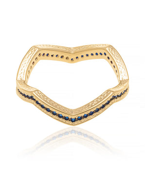 GOLD RING WITH ZIRCONIA