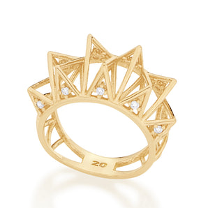 GOLD RING WITH ZIRCONIA