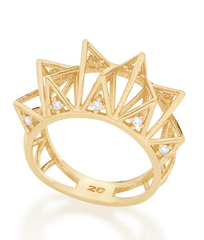 GOLD RING WITH ZIRCONIA