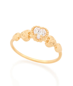 GOLD RING WITH ZIRCONIA