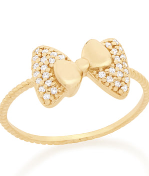 GOLD RING WITH ZIRCONIA