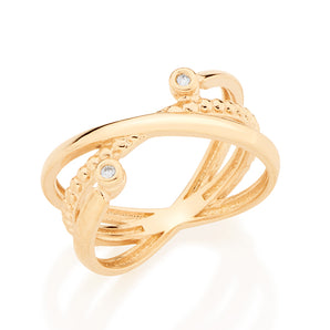 GOLD RING WITH ZIRCONIA