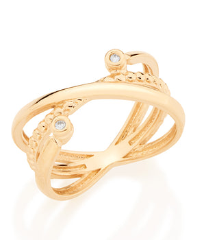 GOLD RING WITH ZIRCONIA