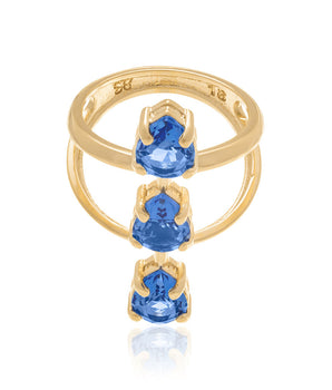 GOLD RING WITH CRYSTAL