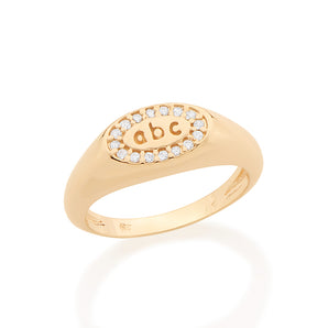 GOLD KID S RING WITH ZIRCONIA