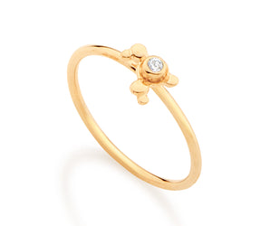 GOLD KID'S RING WITH ZIRCONIA