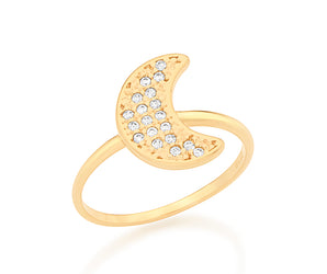 GOLD RING WITH ZIRCONIA