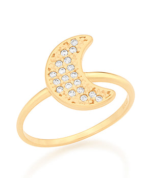 GOLD RING WITH ZIRCONIA