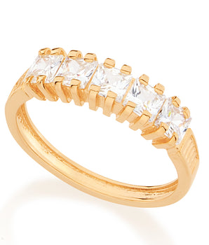 GOLD RING WITH ZIRCONIA